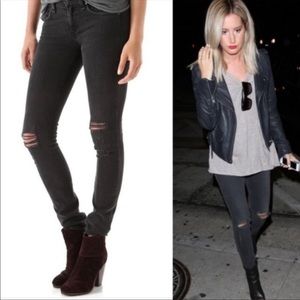 🦴Rag & Bone “The Skinny” Black Soft Rock w/ Holes size 26